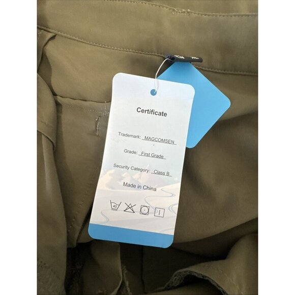 MagcoMsen Men's M Outdoor Cargo Shorts Olive New Inseam 8.25" - Picture 9 of 13